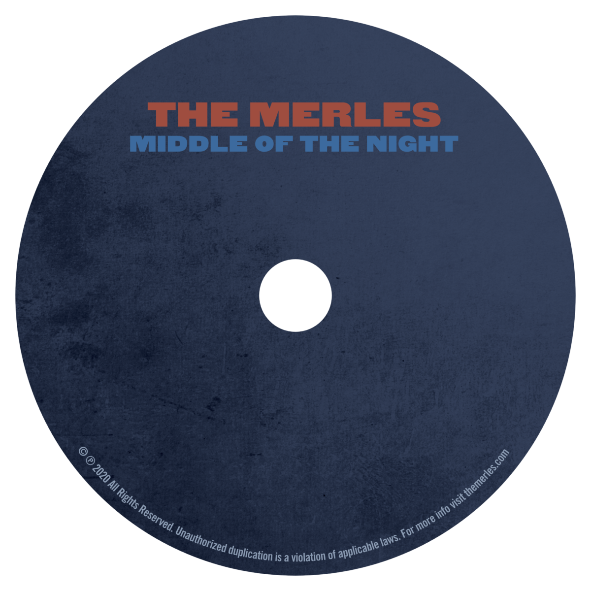 Album Cover: The Merles - Middle of the Night (Disc Face)