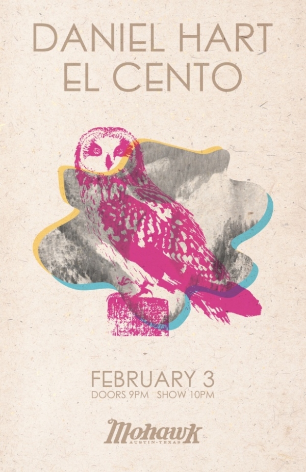 Poster:  Daniel Hart & El Cento at Mohawk