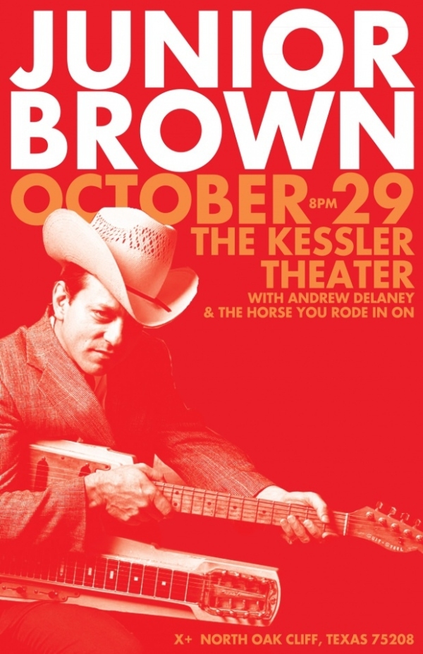 Poster:  Junior Brown at the Kessler Theater